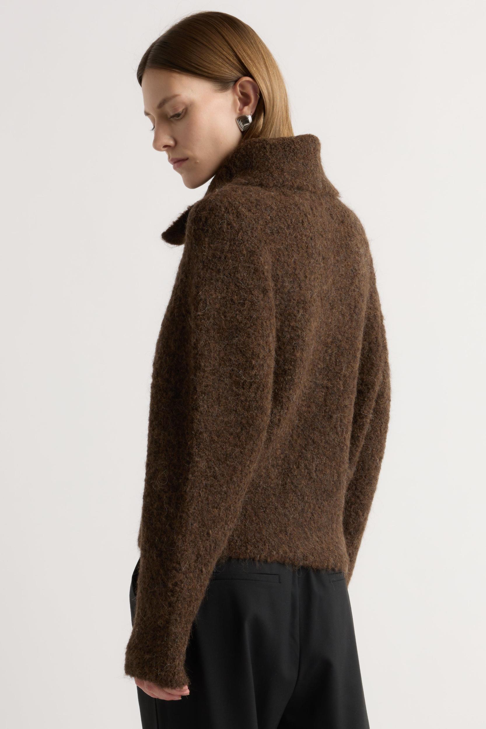 Sacha Fuzzy Alpaca-Wool Cardigan Product Image