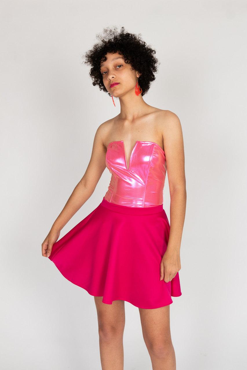 Strapless Pink Shimmer Bodysuit Product Image