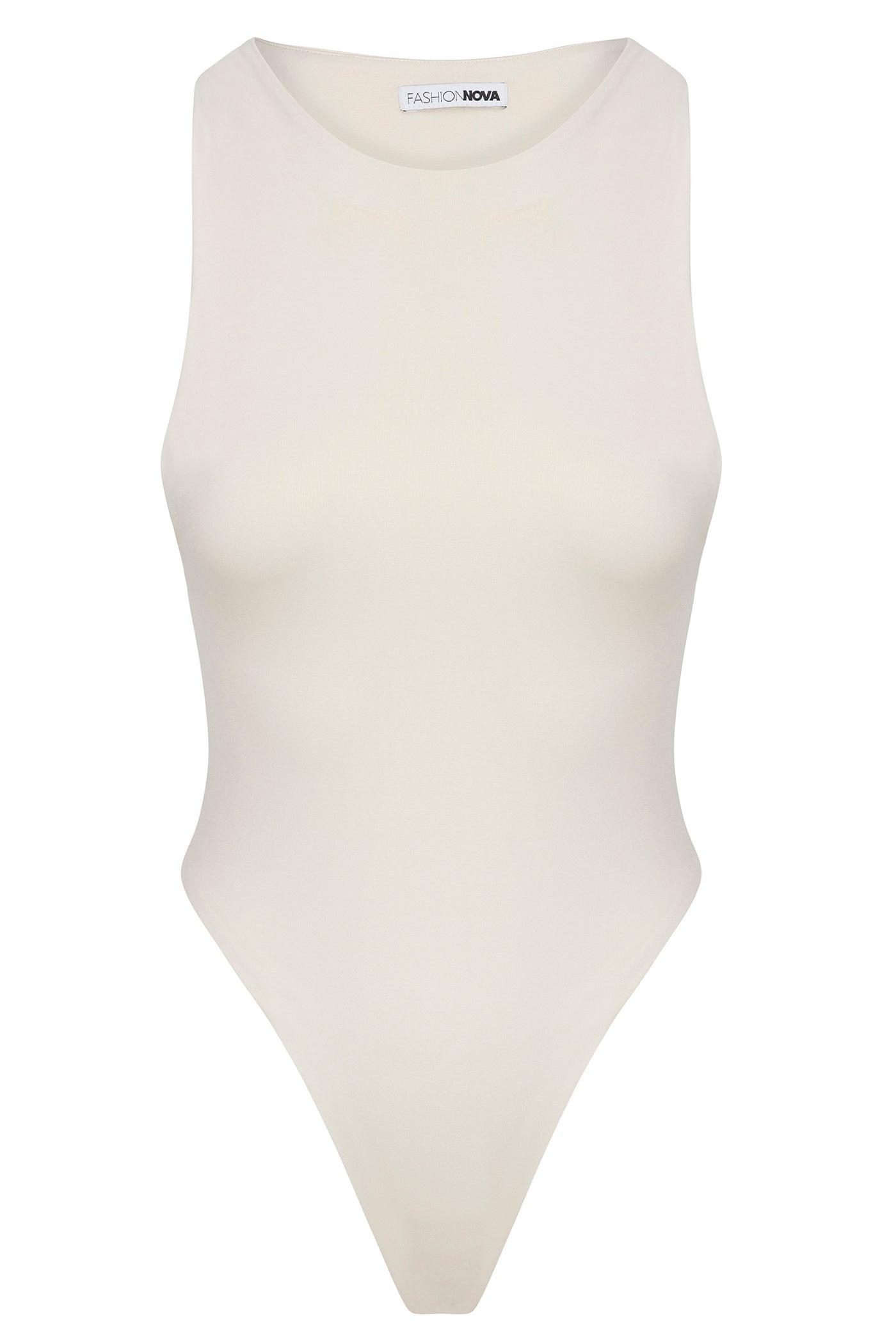 Contour Double Lined Scoop Neck Bodysuit - Bone Female Product Image