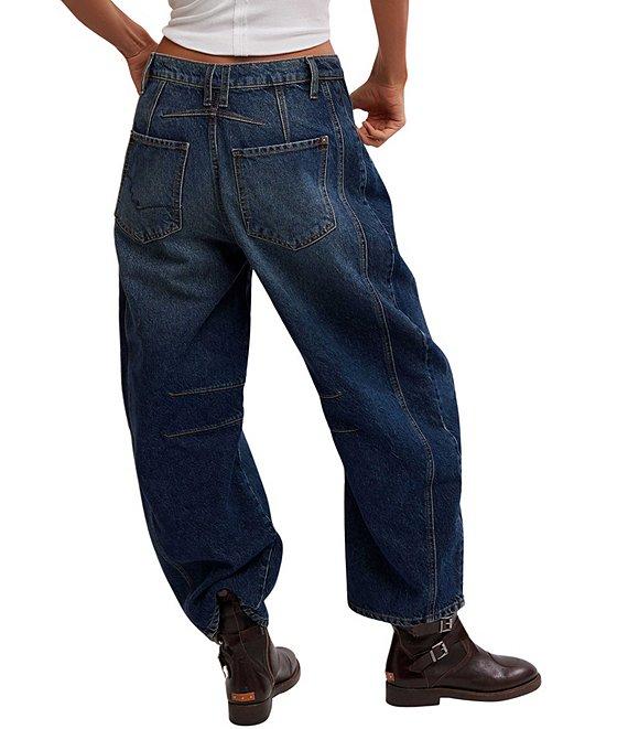 Free People We The Free Good Luck Mid-Rise Wide Leg Barrel Jeans Product Image
