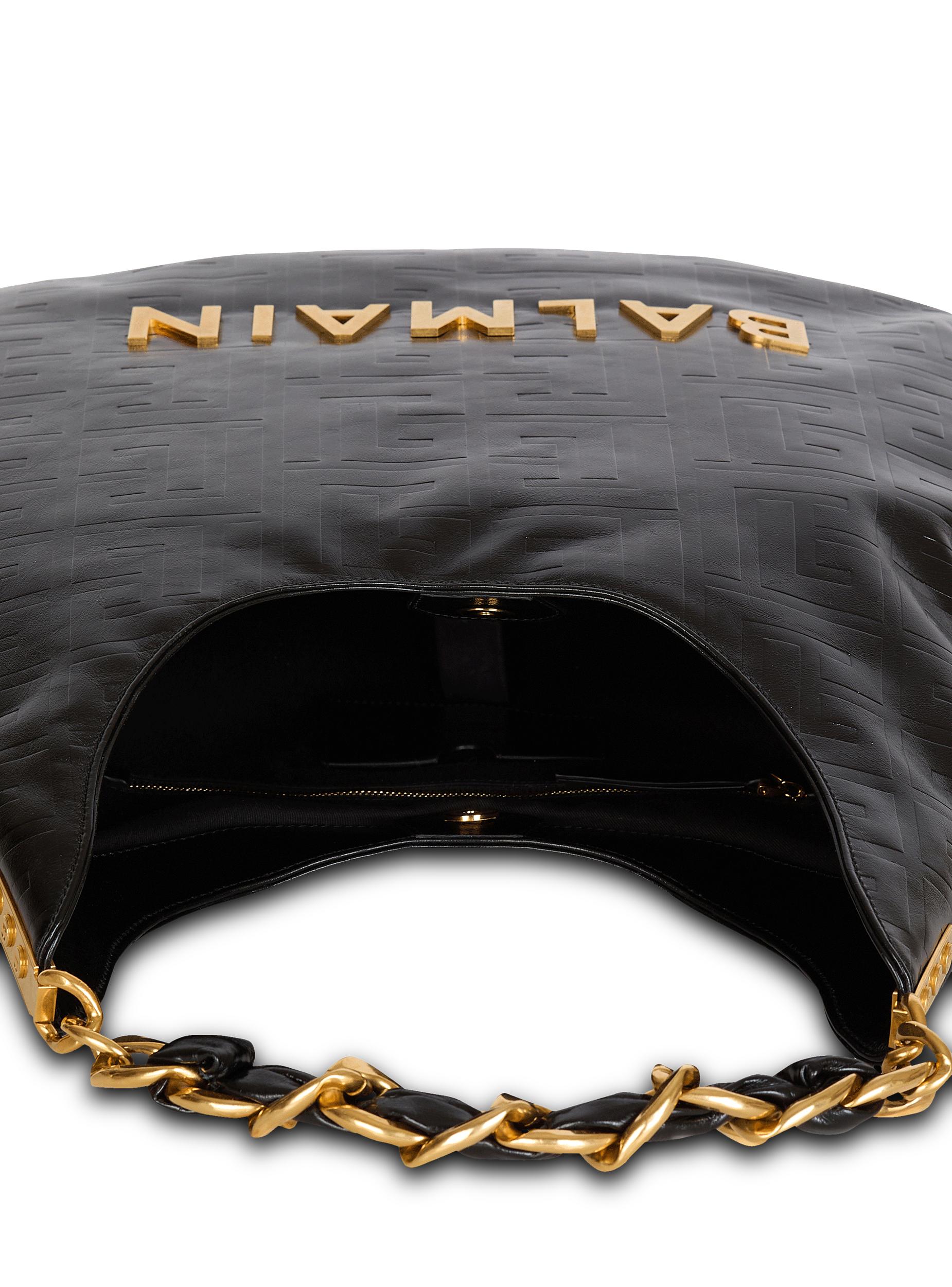 1945 Soft Hobo crinkled leather tote bag with monogram Product Image