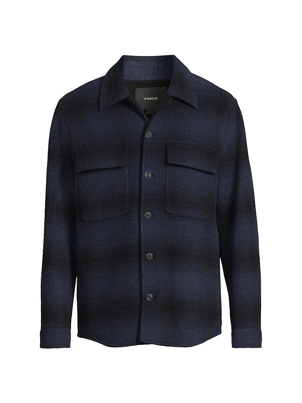 Mens Plaid Splittable Shirt Jacket Product Image