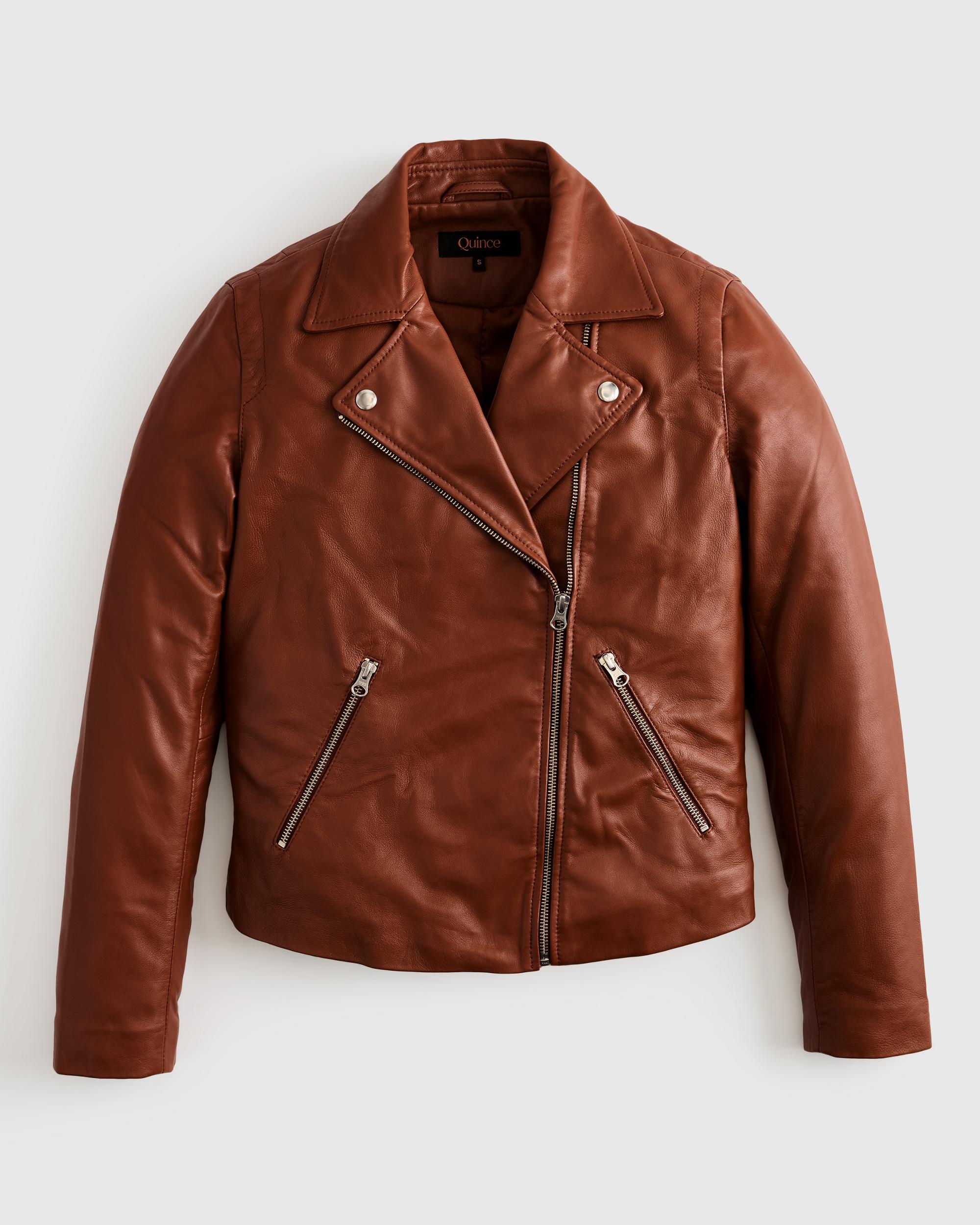Quince | Women's 100% Washed Leather Biker Jacket Size XL Product Image