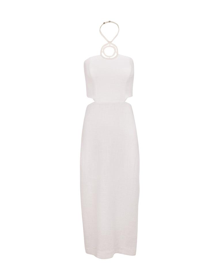 Jane Long Dress - Off White Product Image