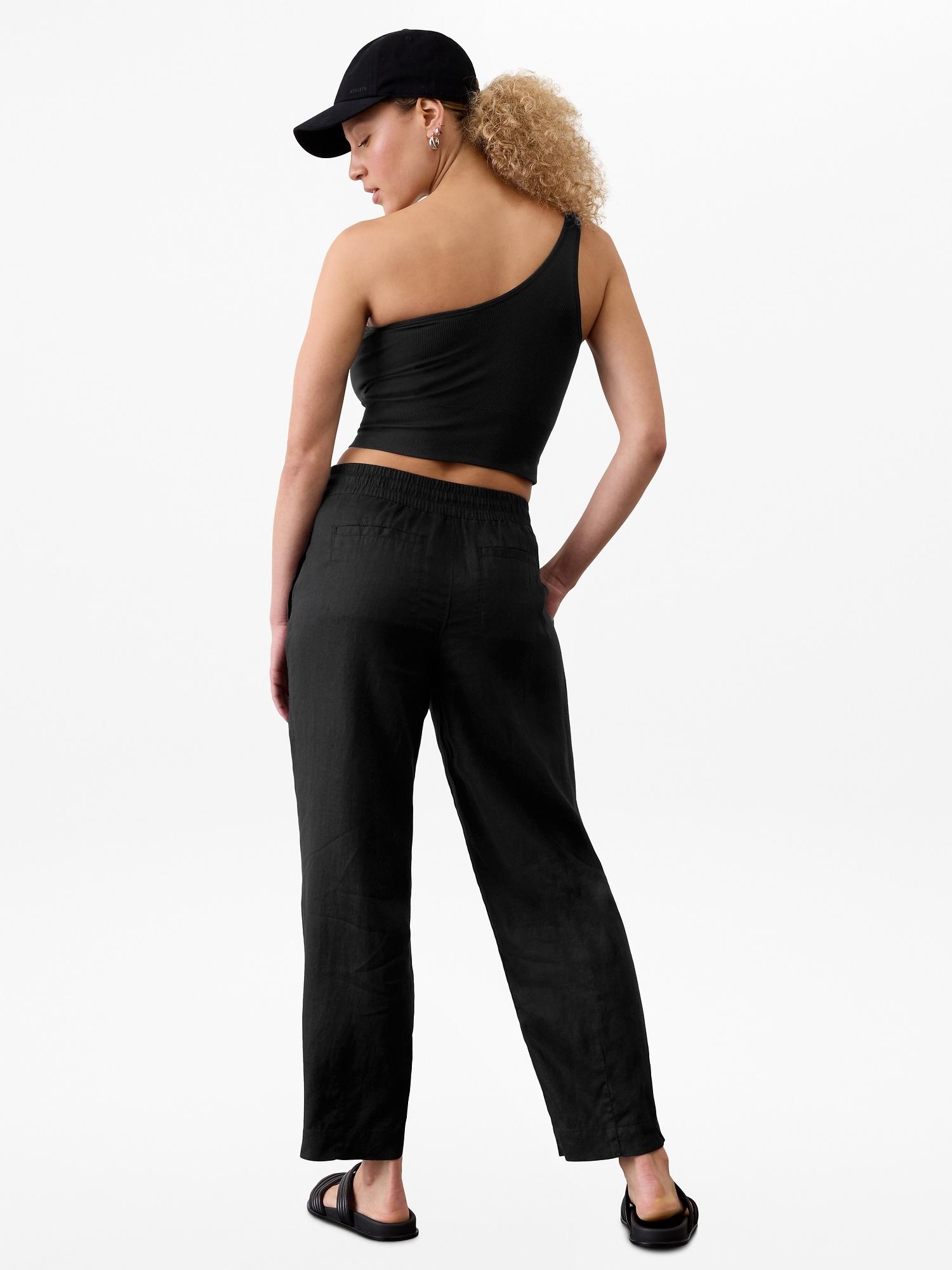 Retreat High Rise Linen Ankle Pant Product Image