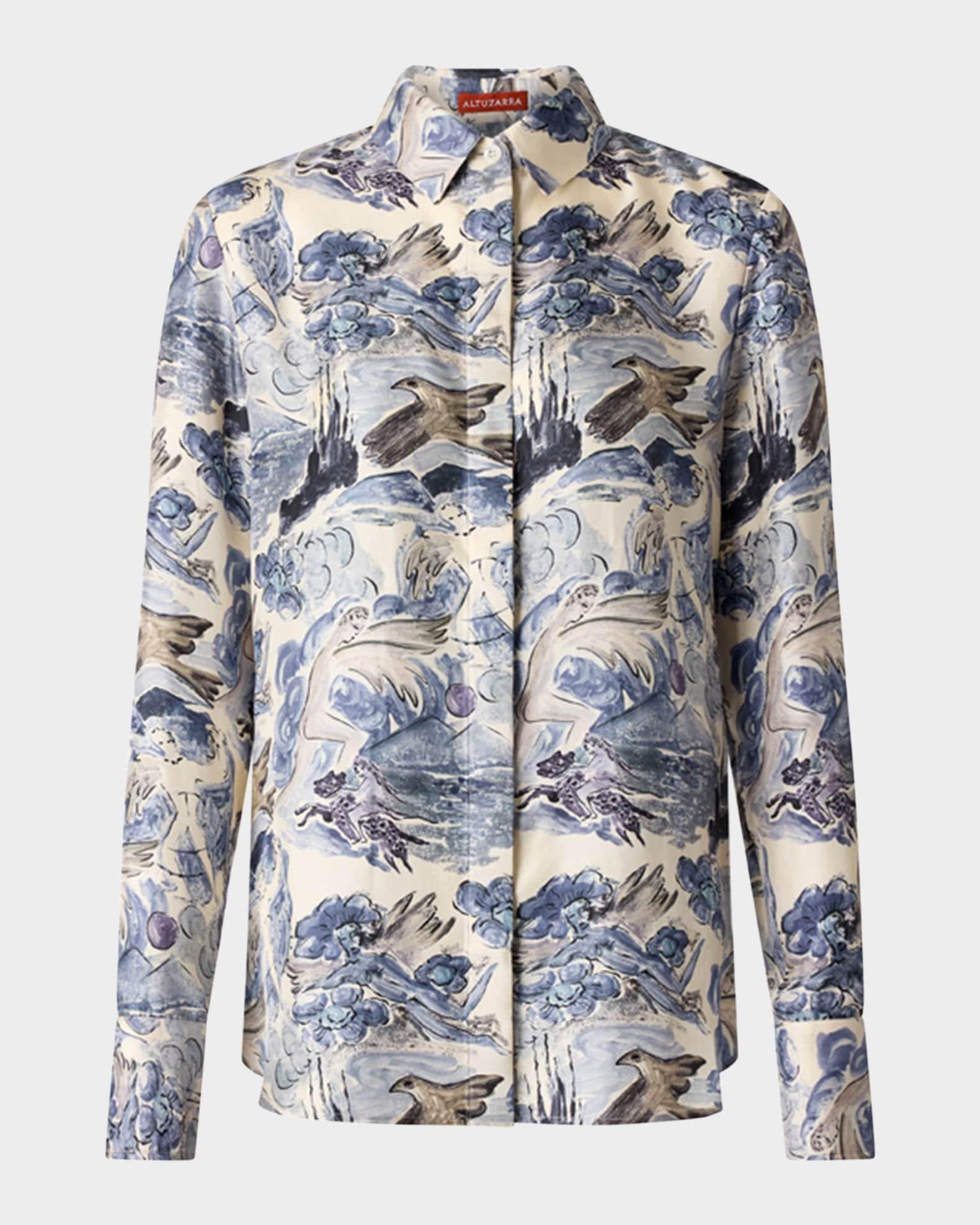 Chika Printed Button Down Top Product Image