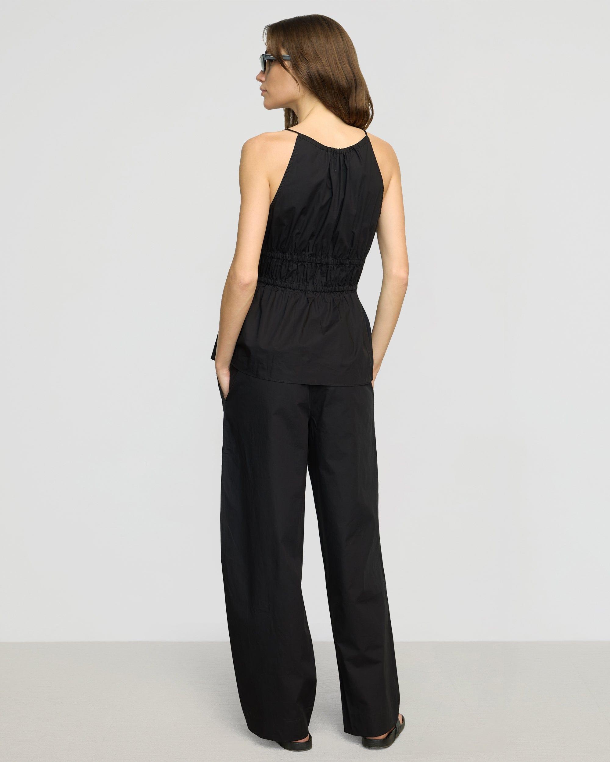 Paula Smocked-Waist Organic Cotton Pant Product Image