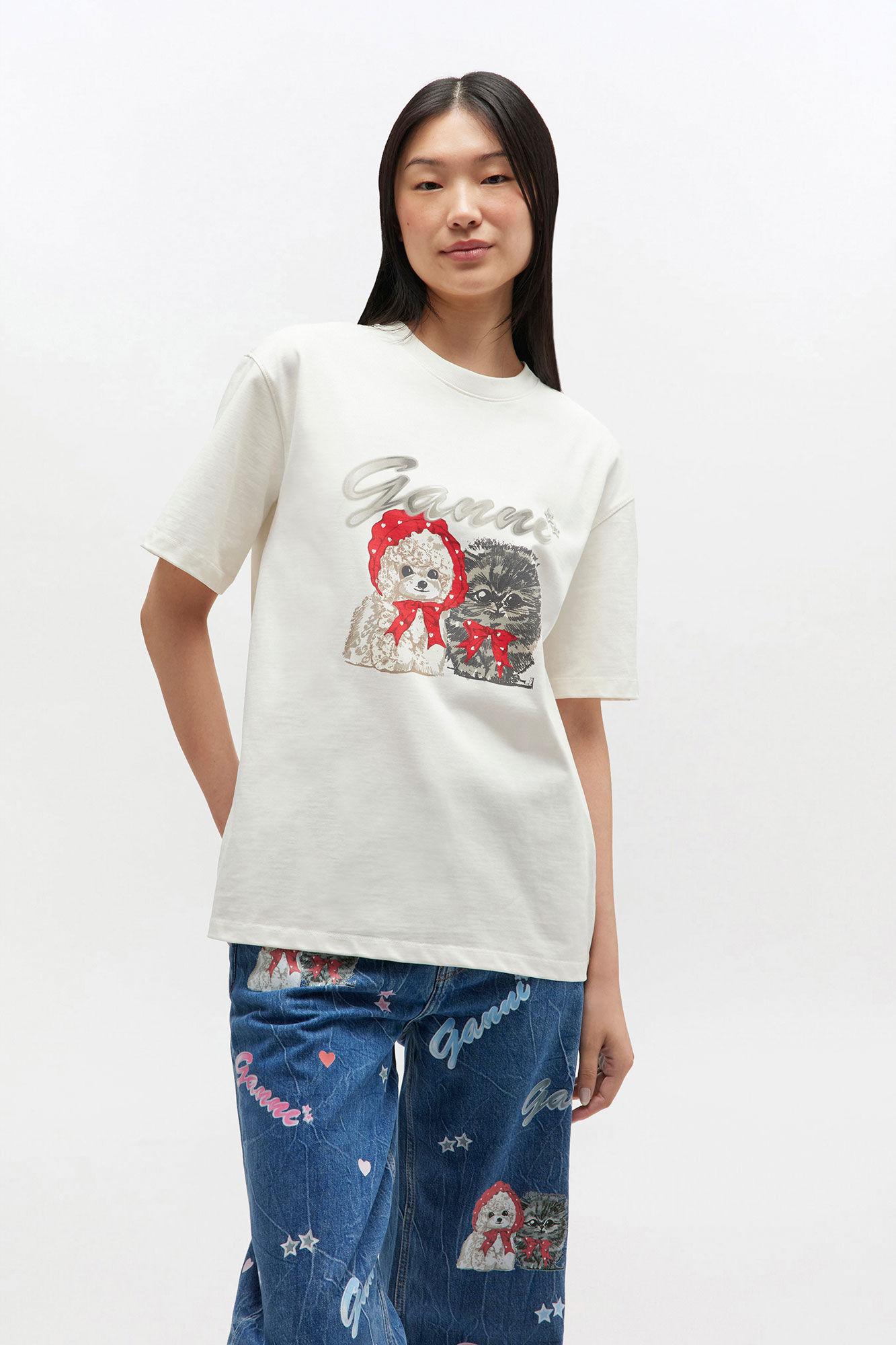 Ivory Animal Print T-shirt Product Image