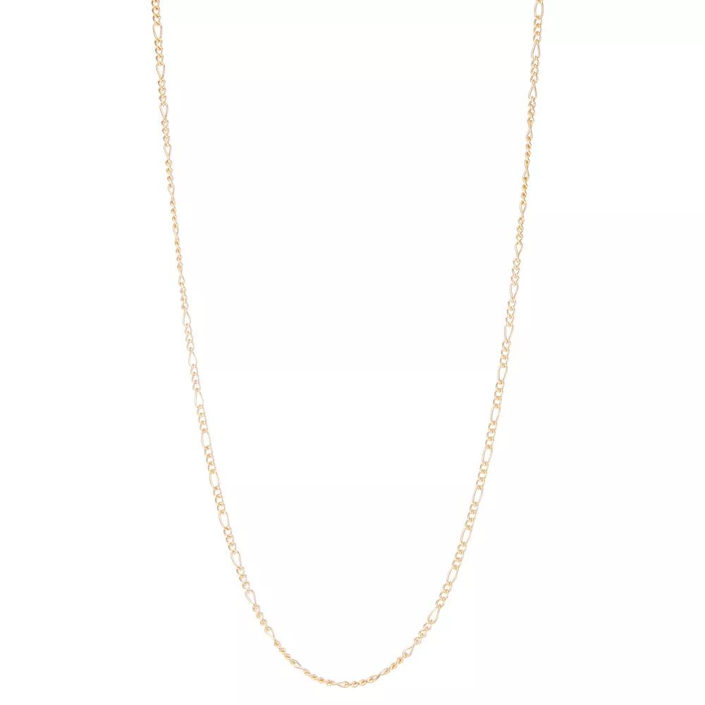 Jordan Blue 14k Gold Filled 2.9 mm Figaro Chain Necklace, Women's, Size: 18" Product Image