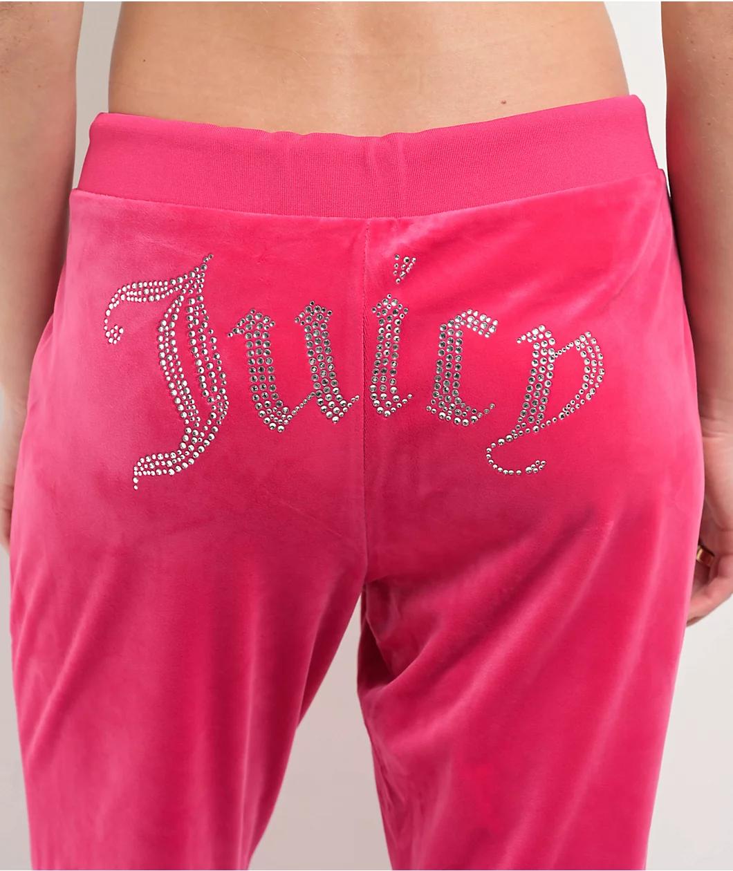 Juicy Couture OG Big Bling Free Love Velour Track Pants Product Image