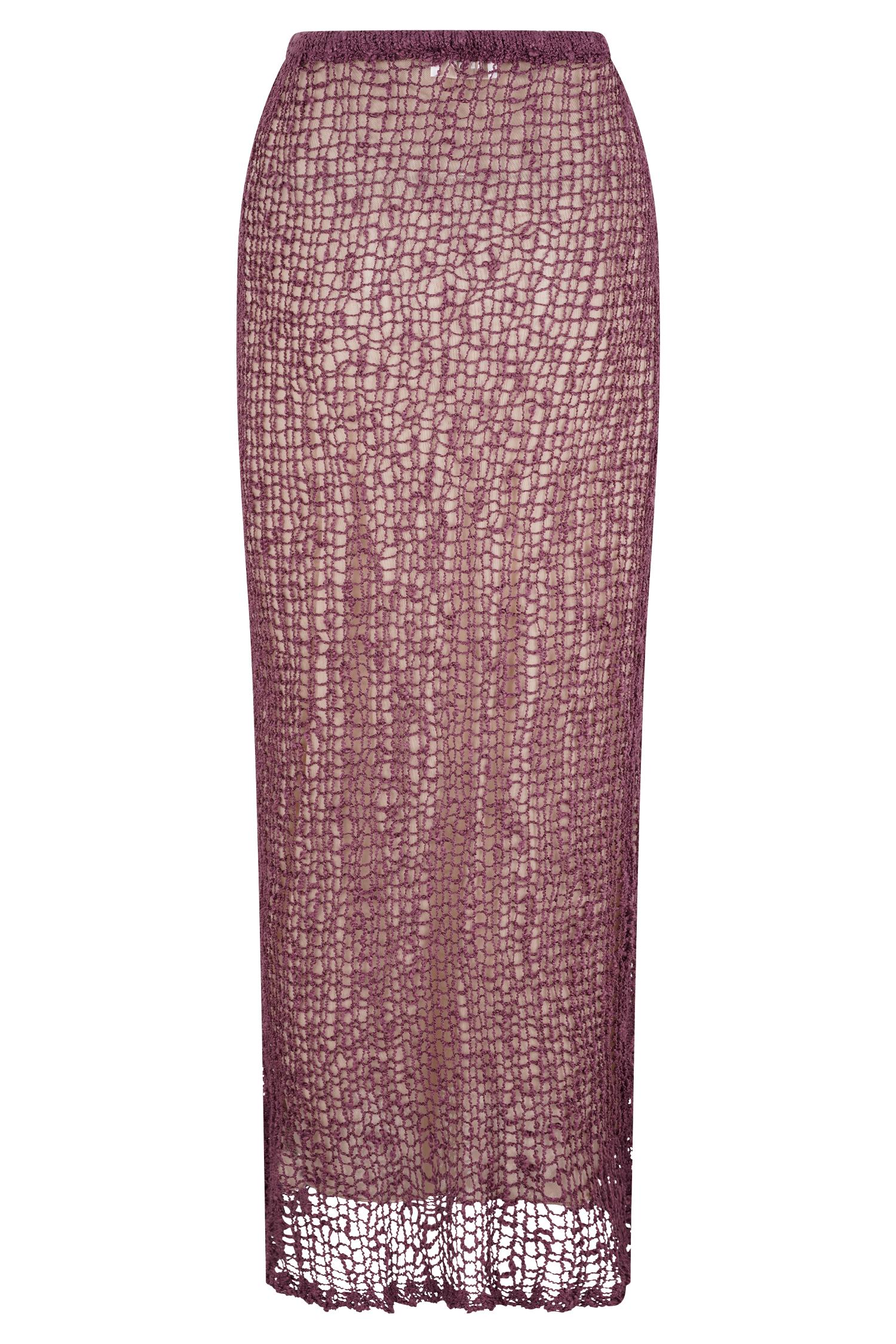 Cordelia Knit Maxi Skirt - Mauve Product Image