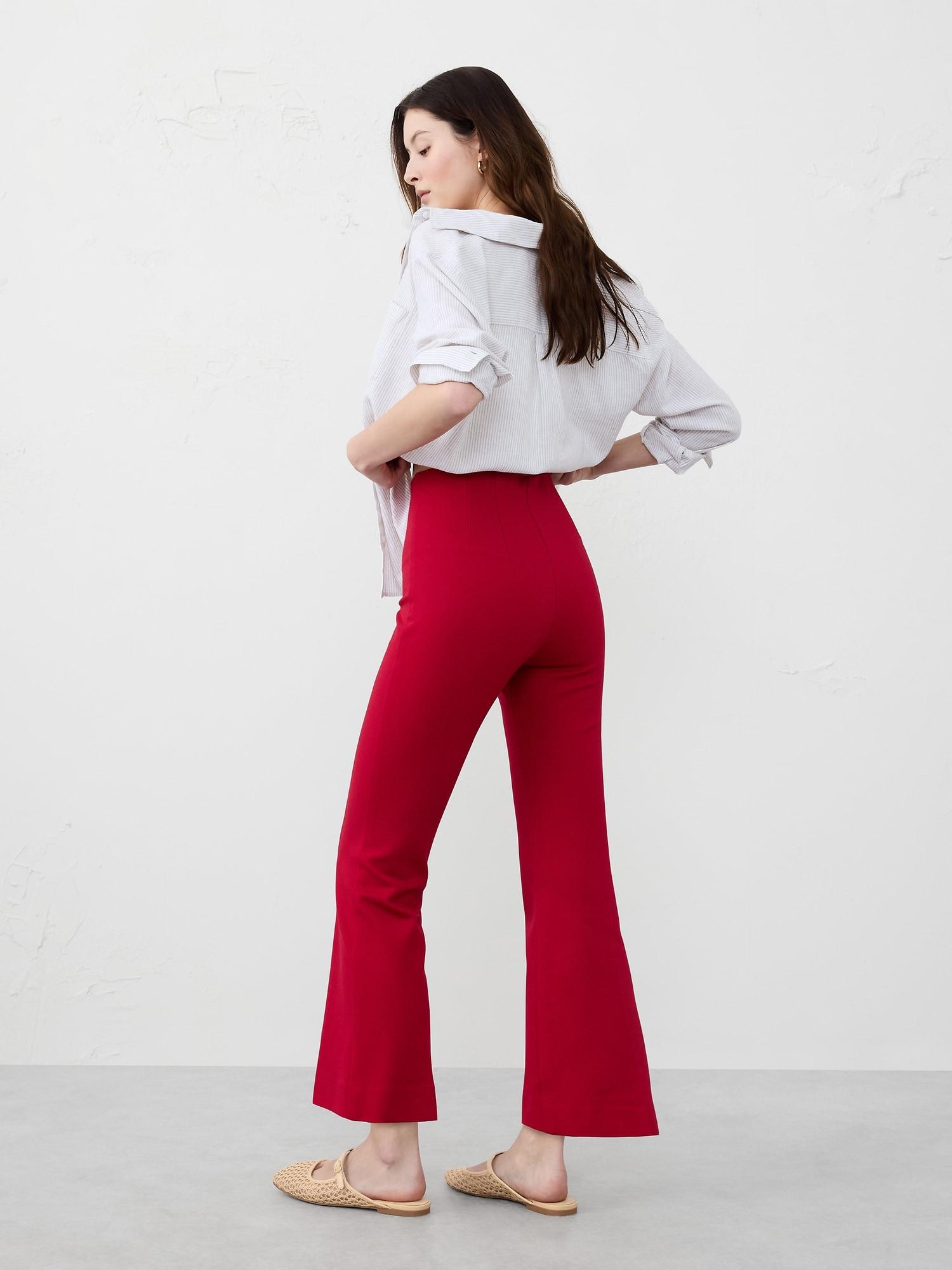 Bootcut Cropped Ponte Pull-On Pant Product Image
