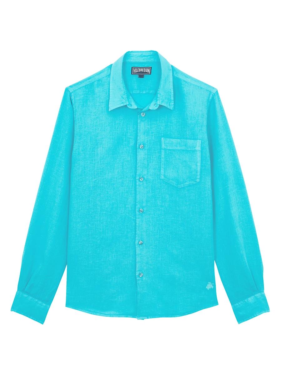 Vilebrequin Men's Solid Linen Shirt Product Image
