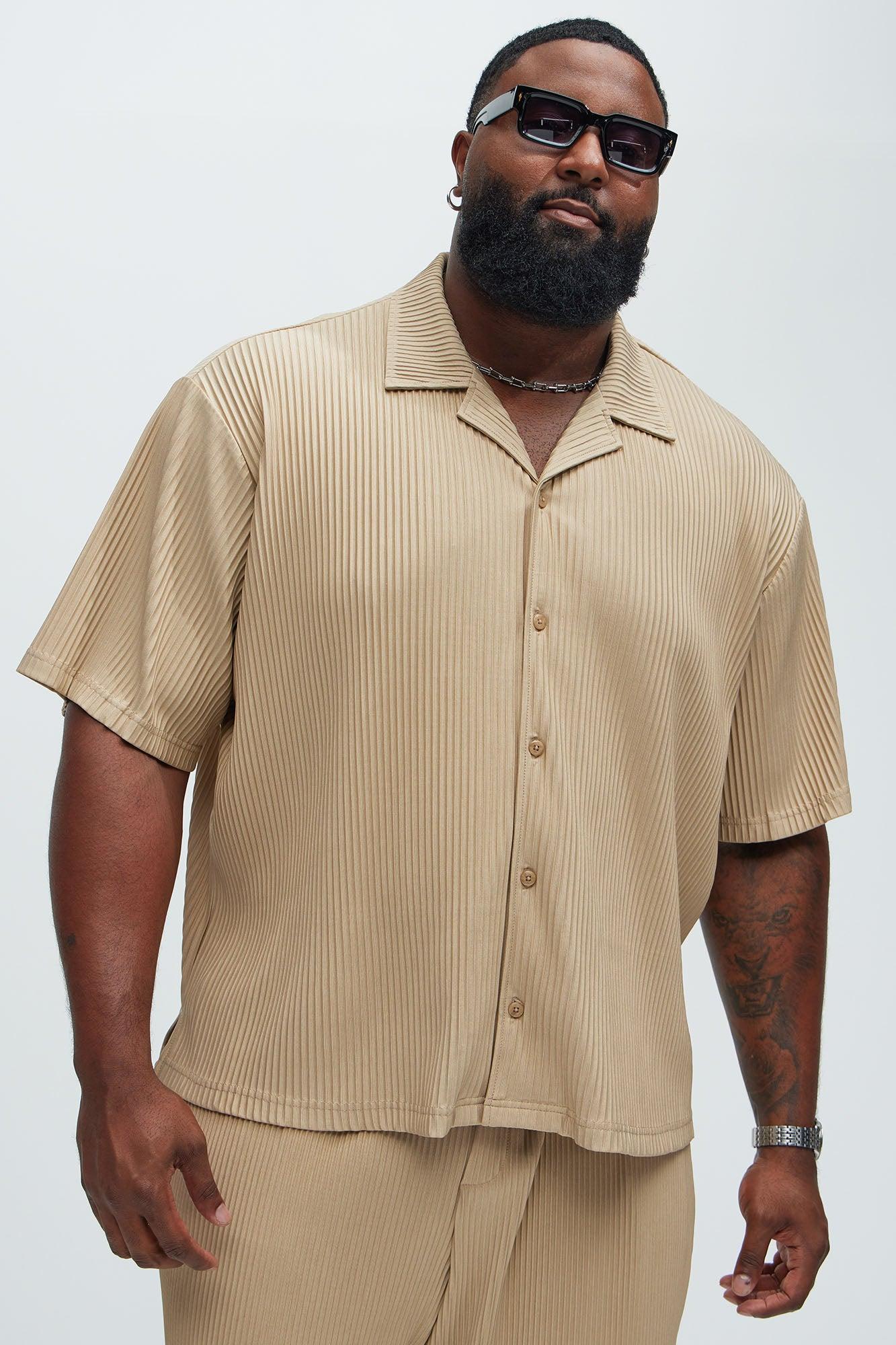 Potential Pleated Shirt - Tan Product Image