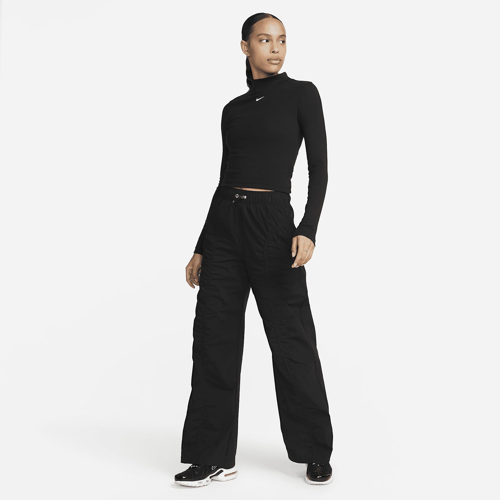 Nike Sportswear Essential Women's Ribbed Mock-Neck Long-Sleeve Top Product Image