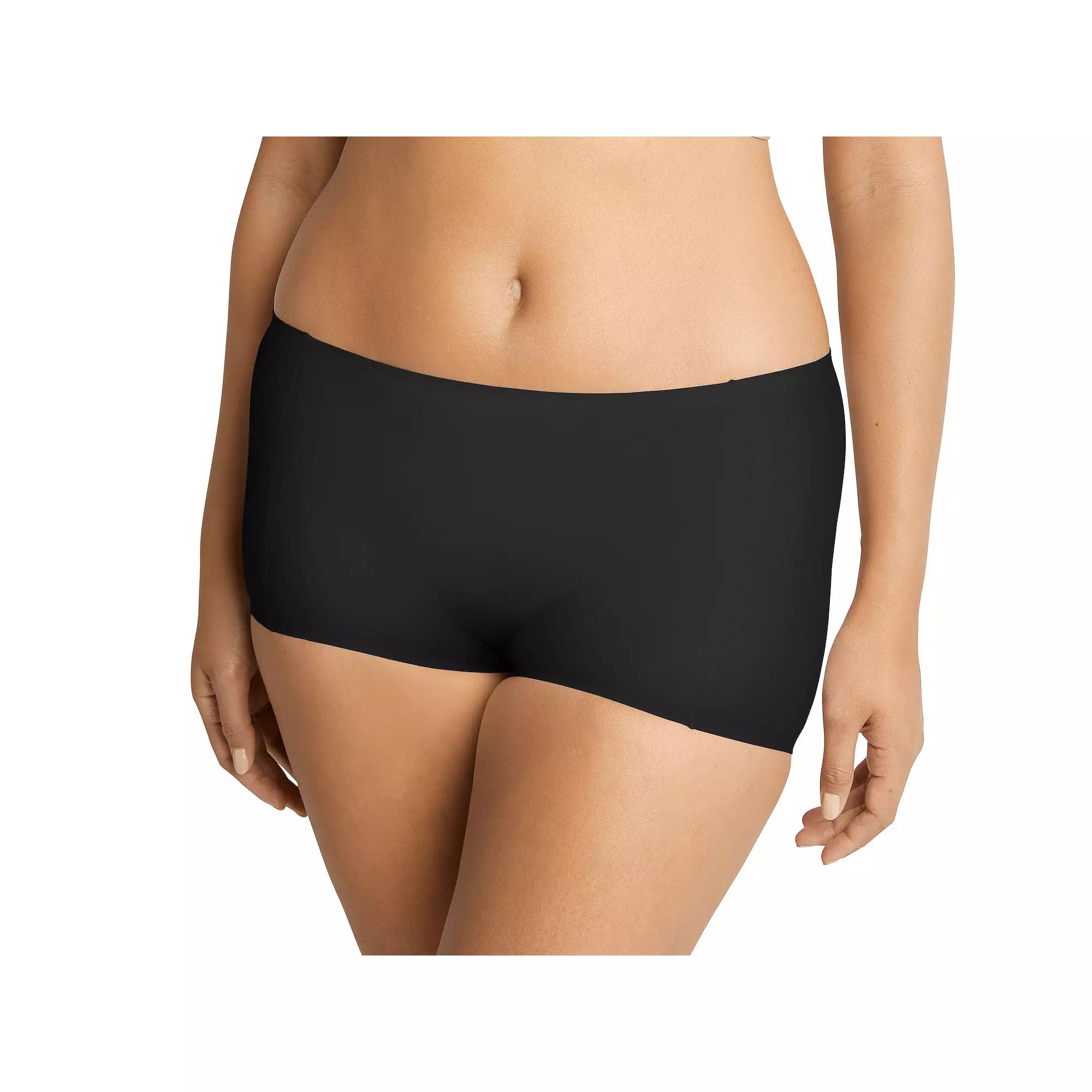 Women's Bali® Comfort Revolution® Soft Touch Boyshort Panty DFSTBS, Size: 5, Black Product Image