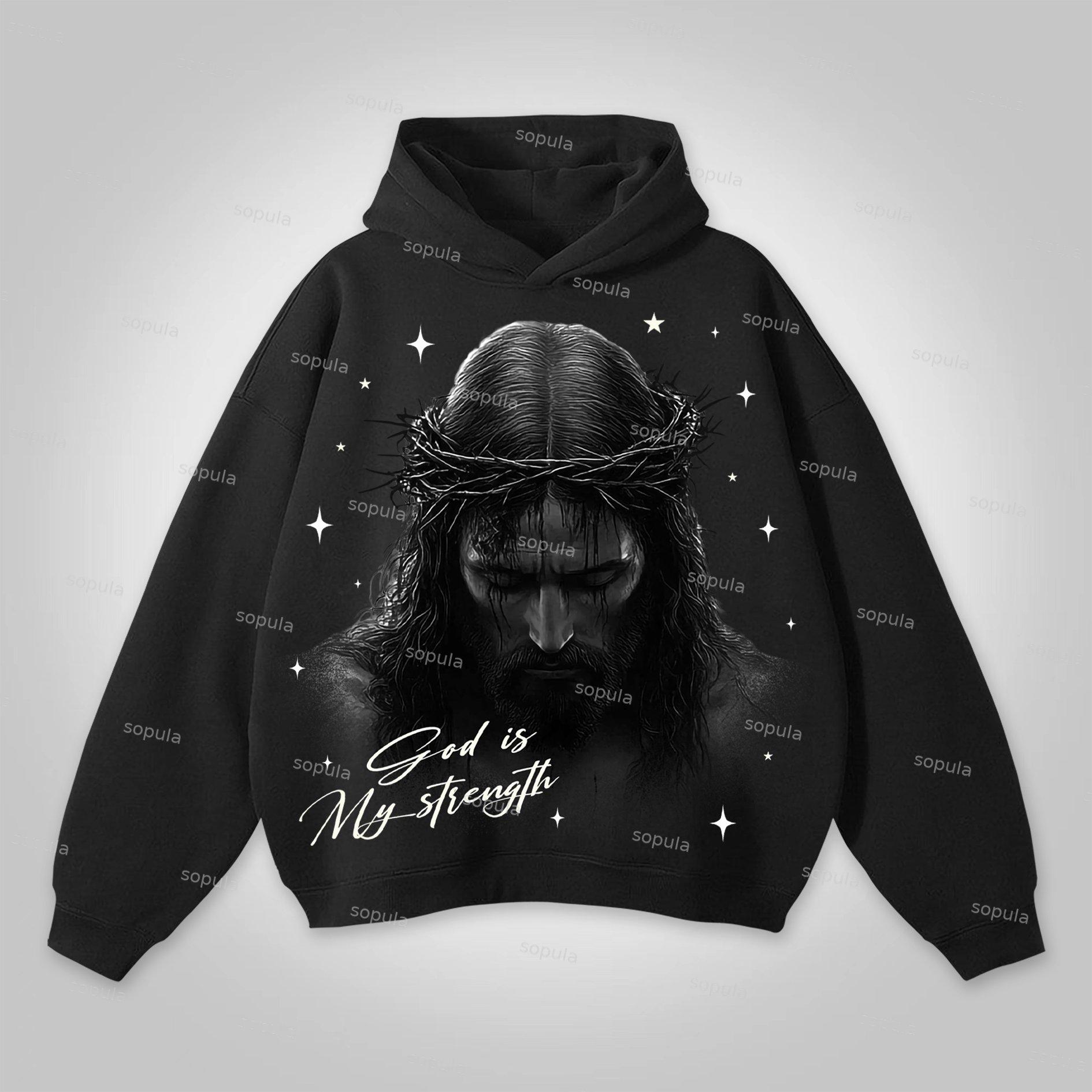 Sopula Bible Jesus God Loves The World Graphic Hoodie Product Image