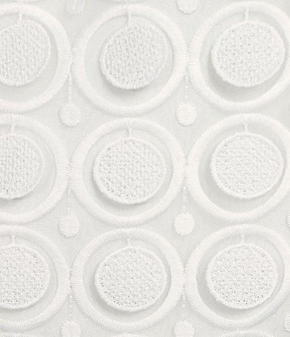 Trina Turk Embroidered Dot Square Neck Sleeveless Scallop Hem Top Product Image