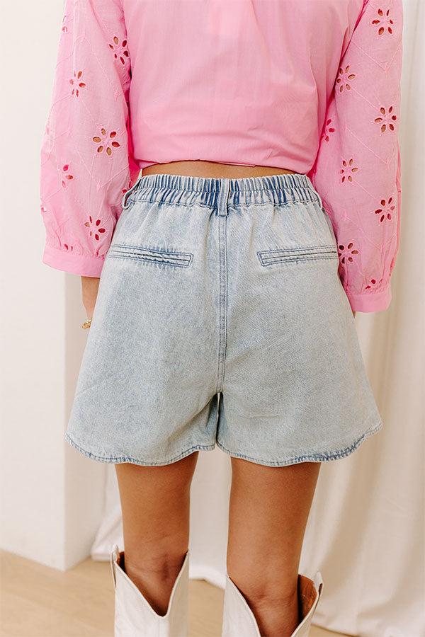 The Farrah High Waist Scalloped Shorts Product Image