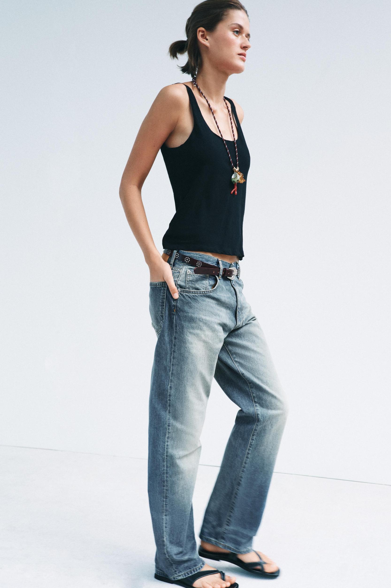 ZW COLLECTION BAGGY LOW-RISE JEANS Product Image
