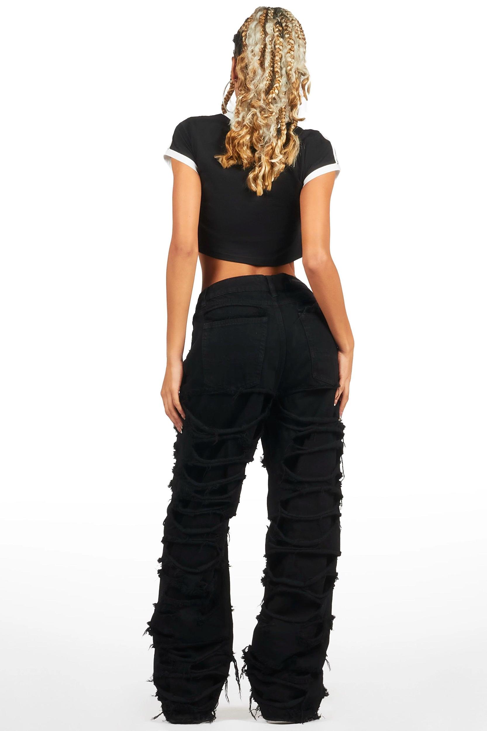 Luisa Black Baggy Jean Female Product Image