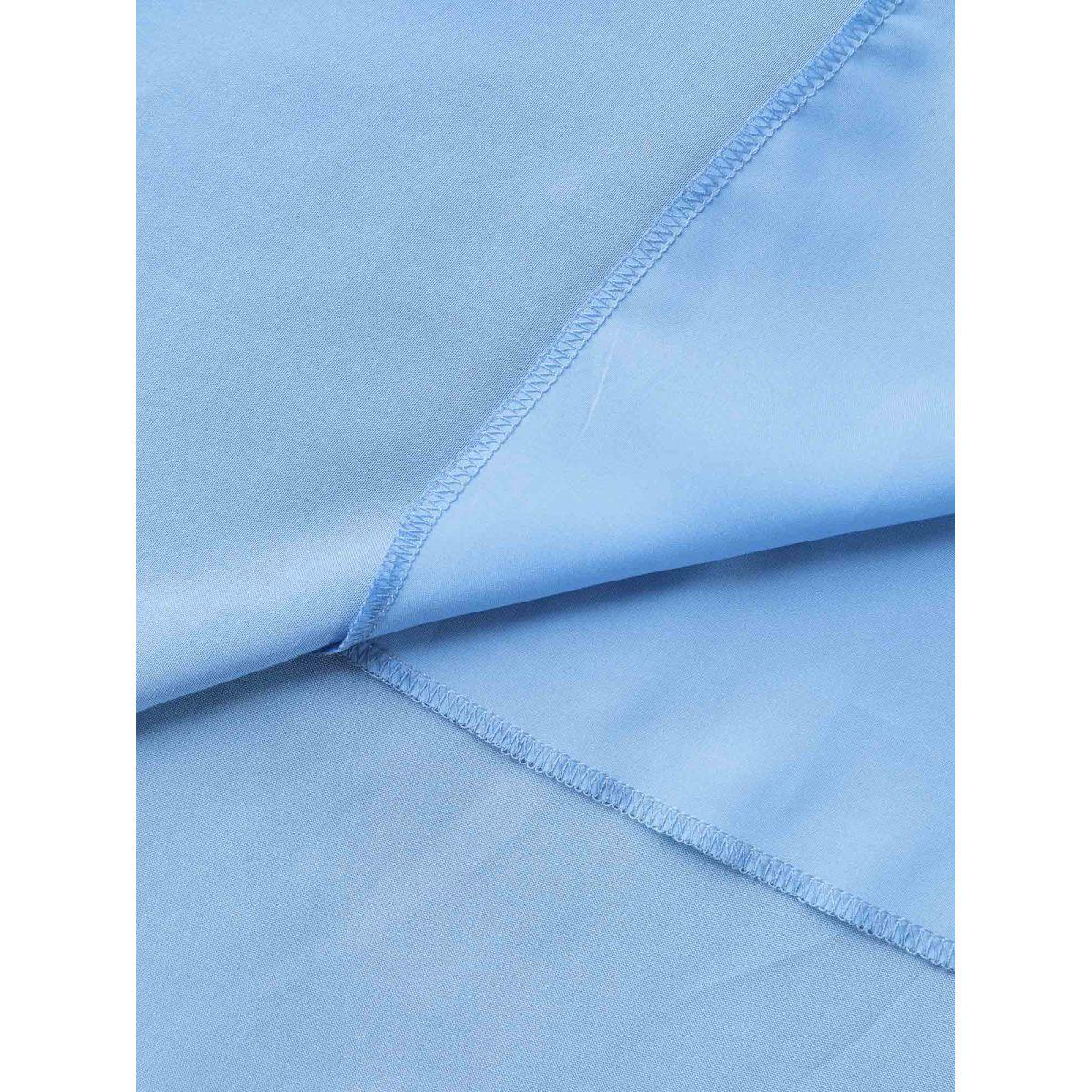 Plus Size Rayon Floral Detail Cinched-Waist Midi Dress Skyblue Women V-neck Short sleeve Curvy BloomChic 14-16/1X Product Image