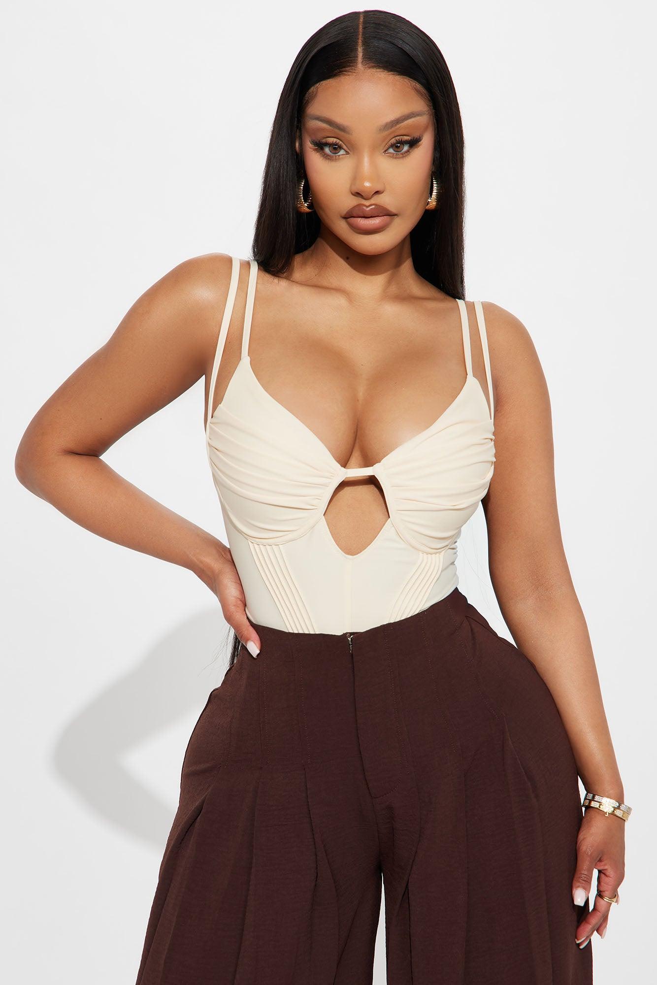 Signature Class Corset Bodysuit - Cream Female Product Image