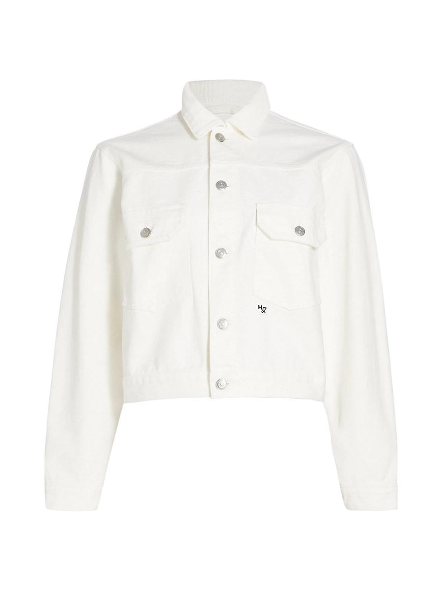 Womens Washed Cropped Jacket Product Image