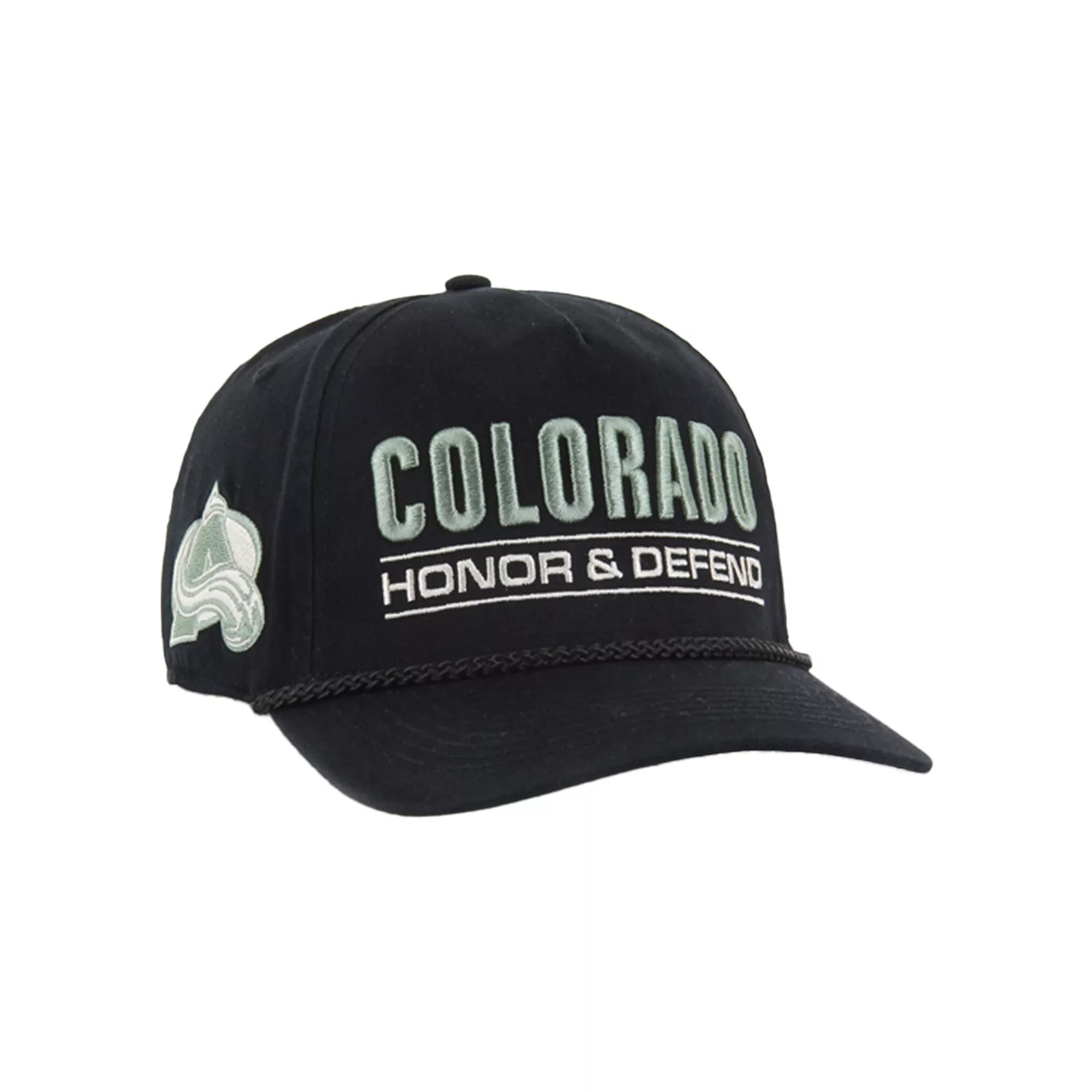 Men's '47 Black Colorado Avalanche OHT Military Appreciation Homeland Honor and Defend Hitch Adjustable Hat Product Image