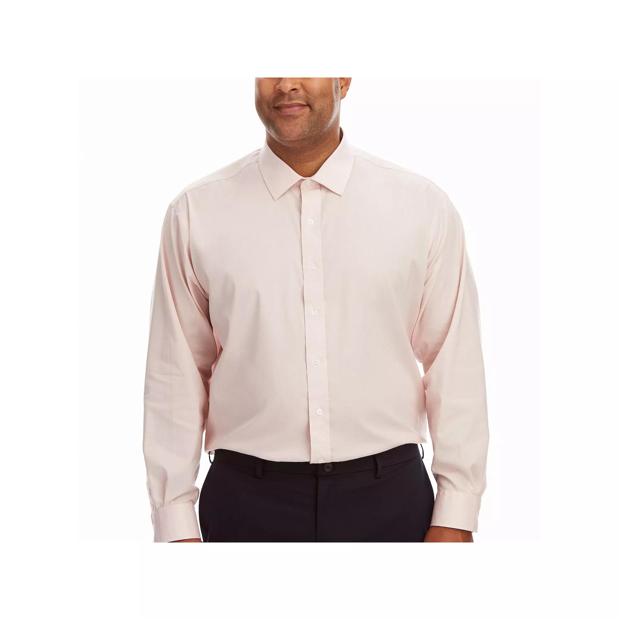 Big & Tall Haggar Premium Comfort Wrinkle Resistant Dress Shirt, Men's, Size: 18.5 34/5B, Pink Solid Product Image