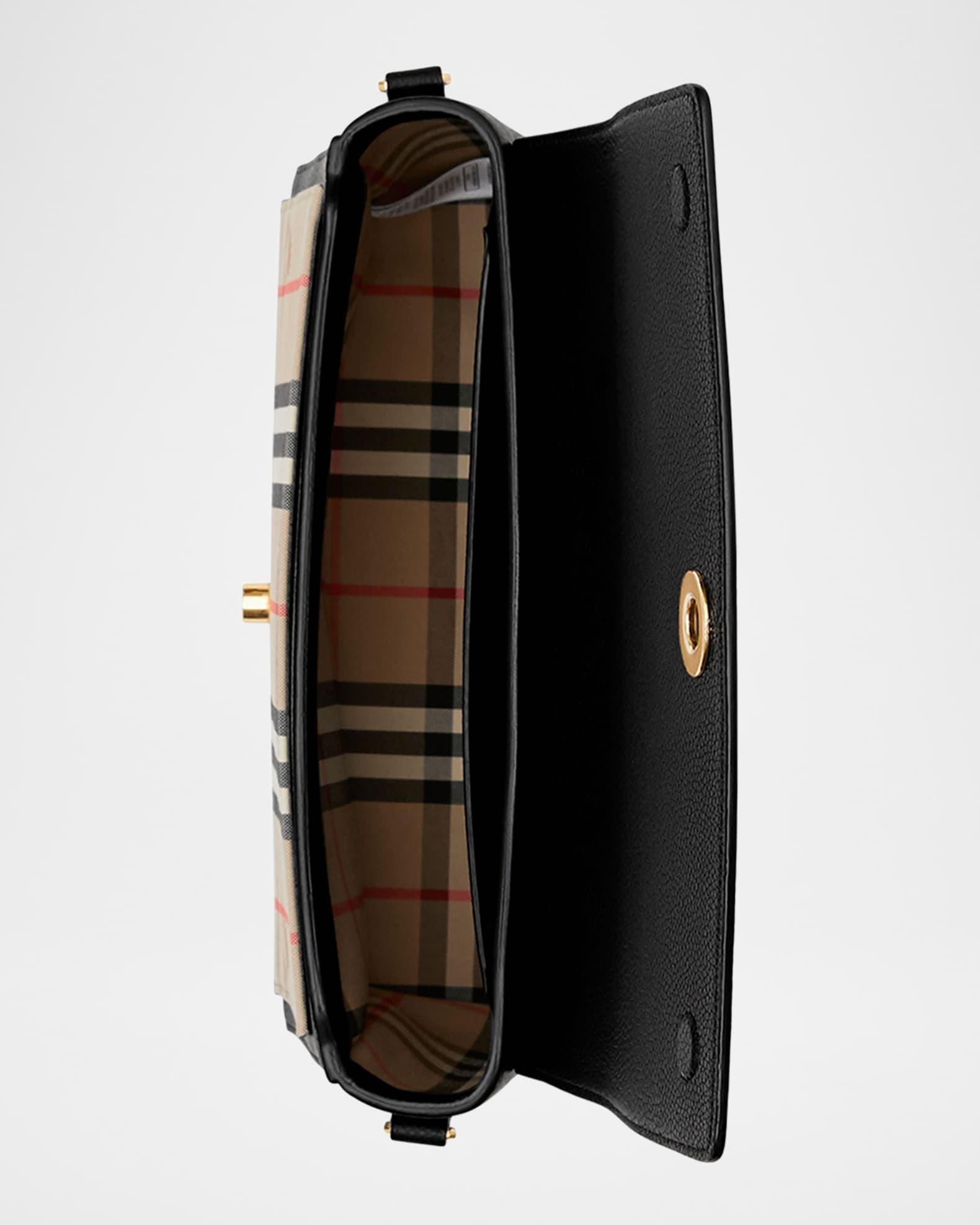 Womens Medium Note Leather & Vintage Check Crossbody Bag Product Image