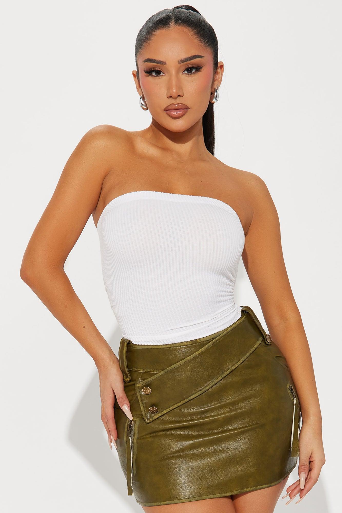 Rylin Ribbed Bodysuit - Ivory Product Image