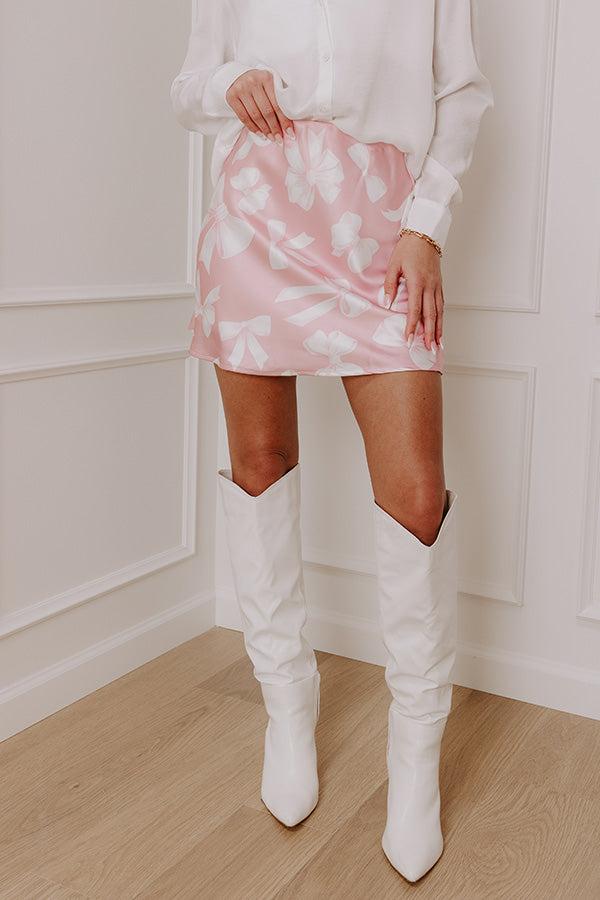 Chic Crush High Waist Satin Skirt Product Image