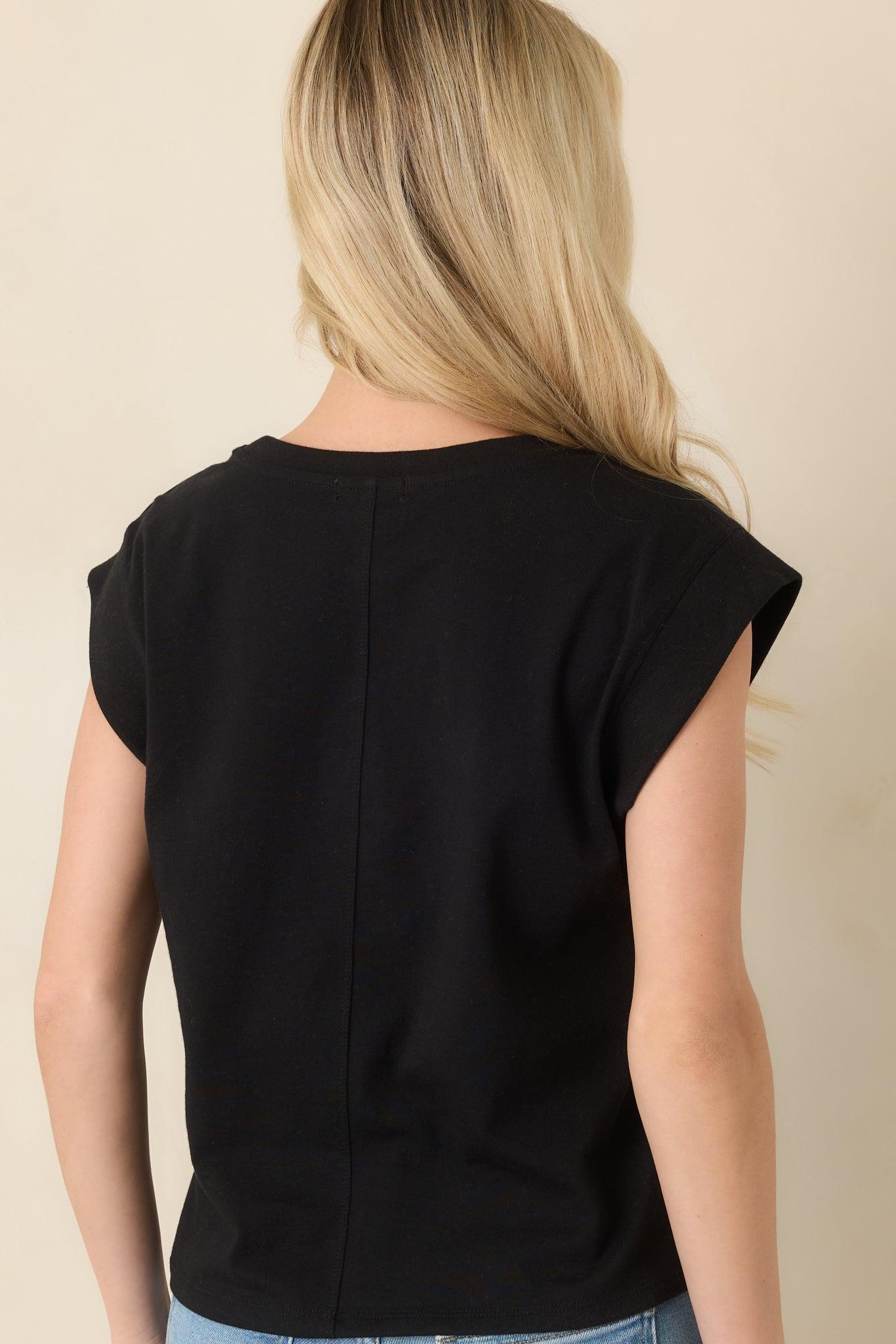 Z Supply True Black Camino Cotton Jersey Tee Product Image