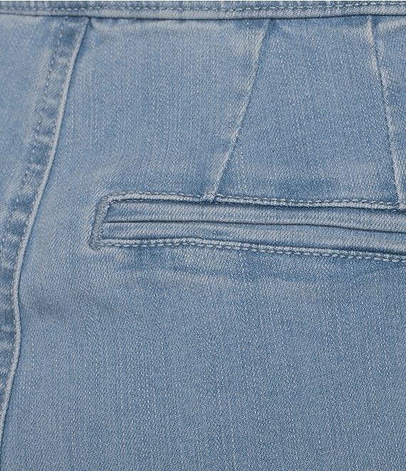 Intro Daisy High Waist Pull-On Stretch Denim Bermuda Shorts Product Image