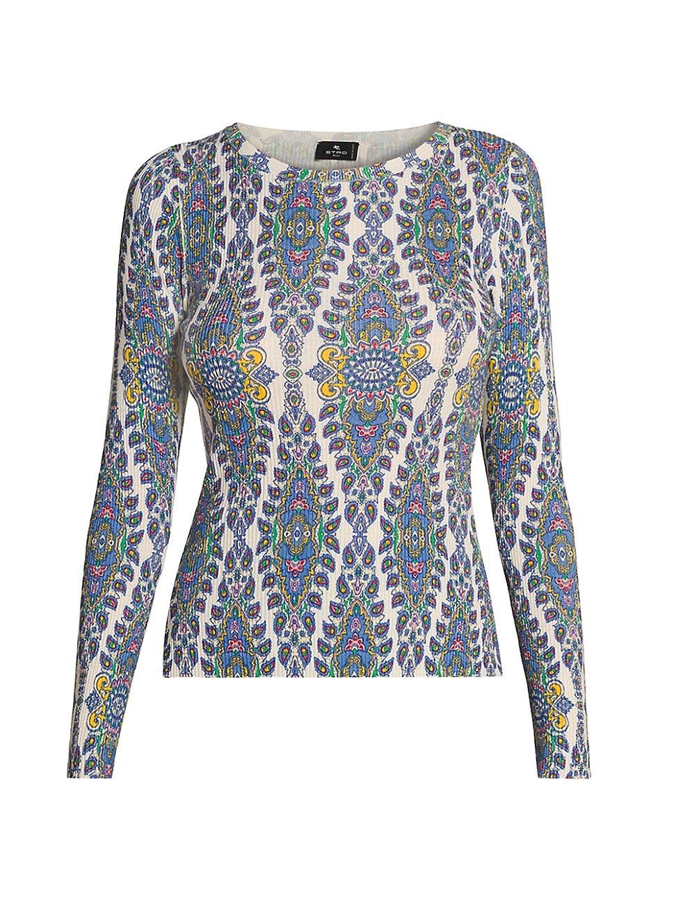Womens Medallion Long-Sleeve Top Product Image