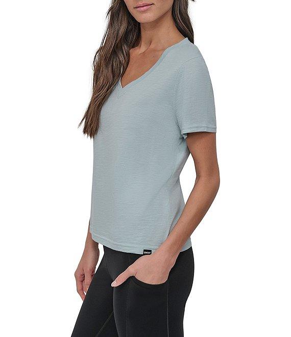 DKNY Sport by Donna Karen V-Neck Short Sleeve Slub Tee Product Image