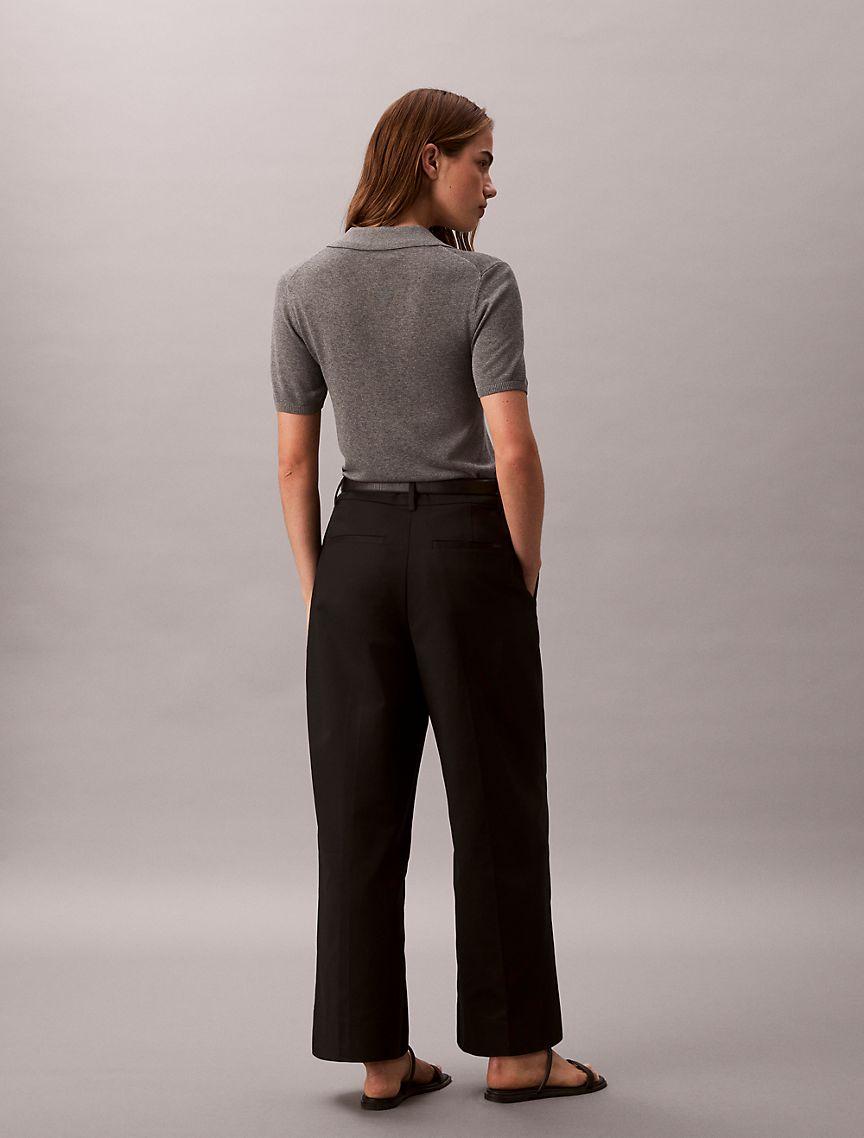 Wide Leg Cropped Chino Pant Product Image