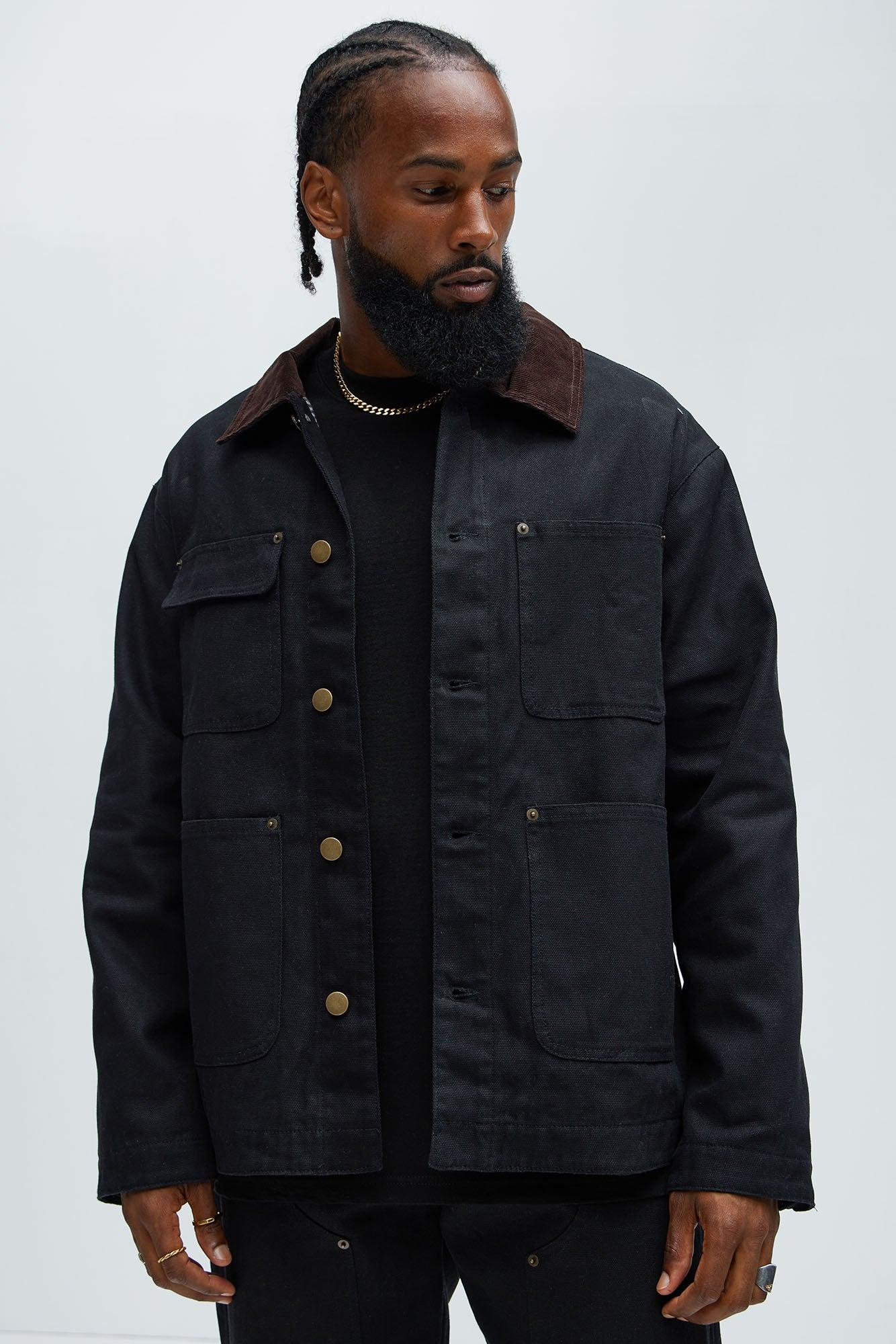Alexander Utility Canvas Chore Jacket - Black Product Image