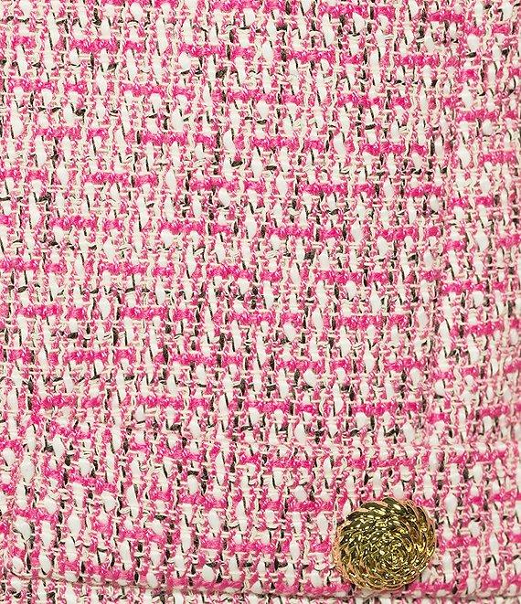Kasper Collarless Long Sleeve Tweed Jacket Product Image