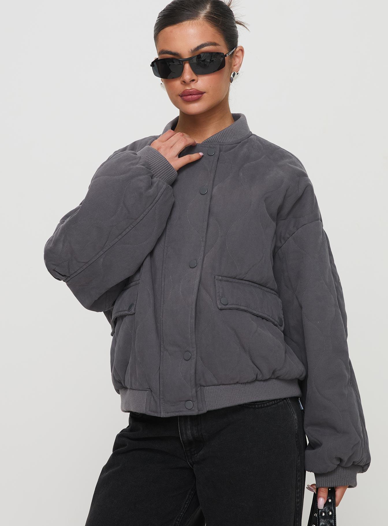 Stick Season Quilted Jacket Grey Product Image