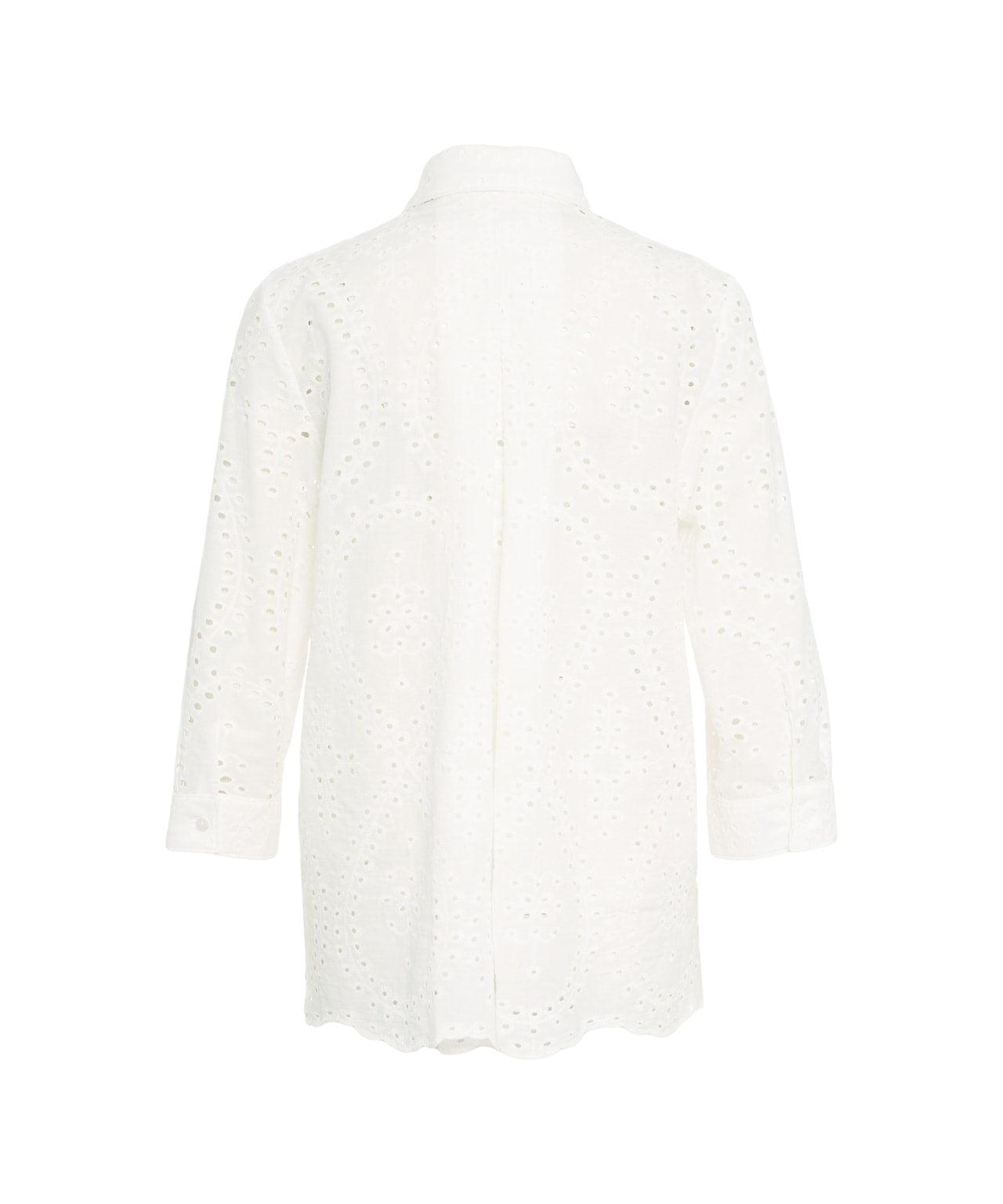 Blouse with perforated embroidery Product Image