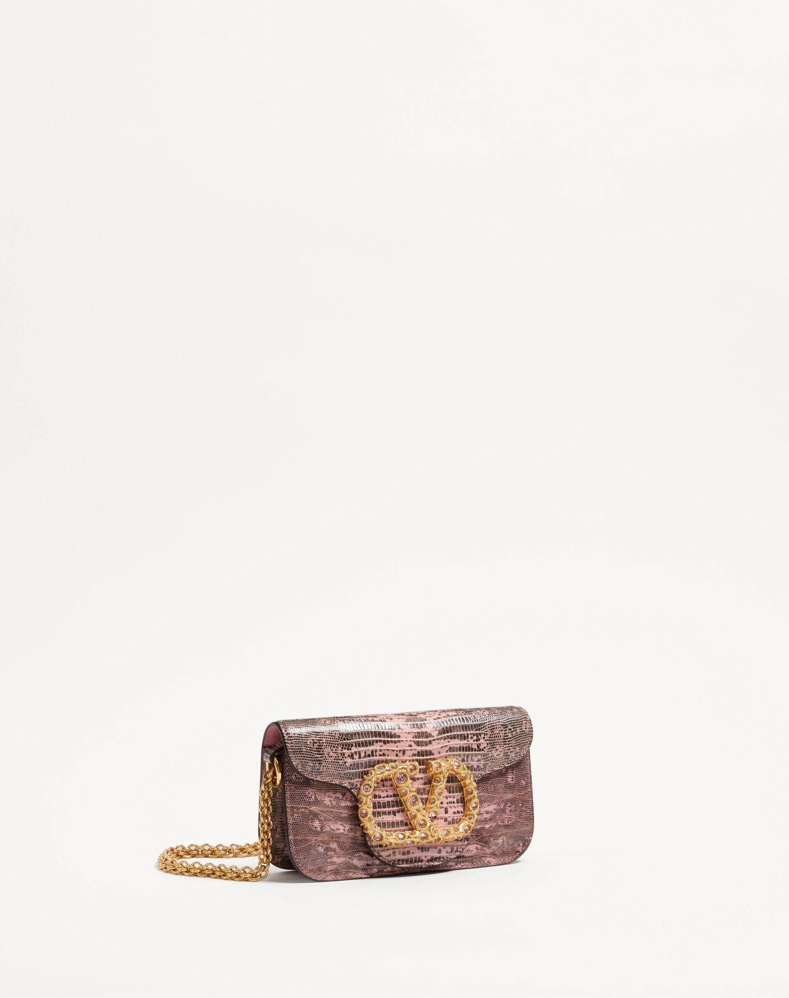Valentino Garavani Locò Small Shoulder Bag In Tejus With Jewel Logo Product Image