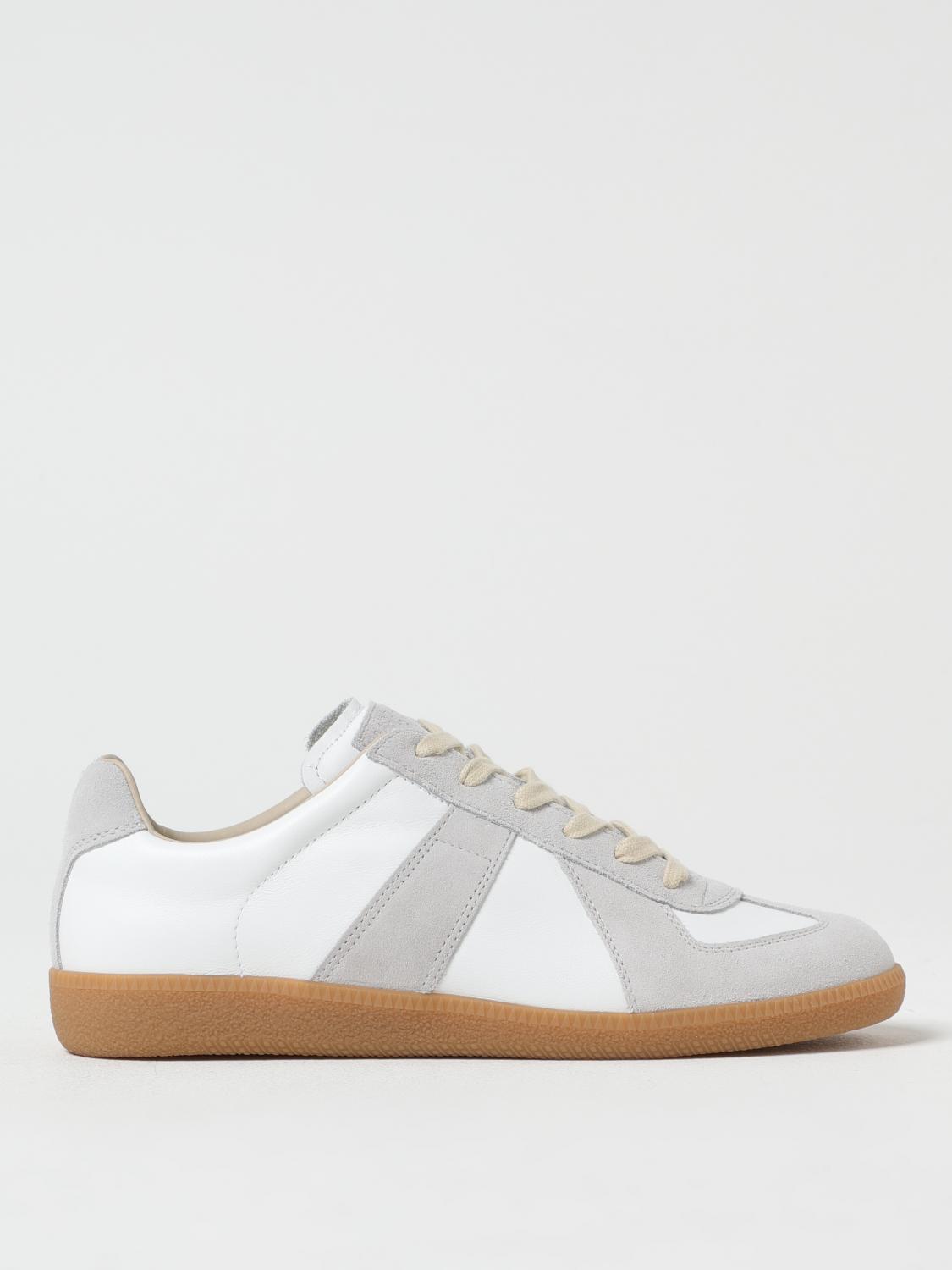 MAISON MARGIELA Replica Leather And Suede Sneakers In White Product Image