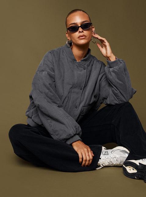 Stick Season Quilted Jacket Grey Product Image