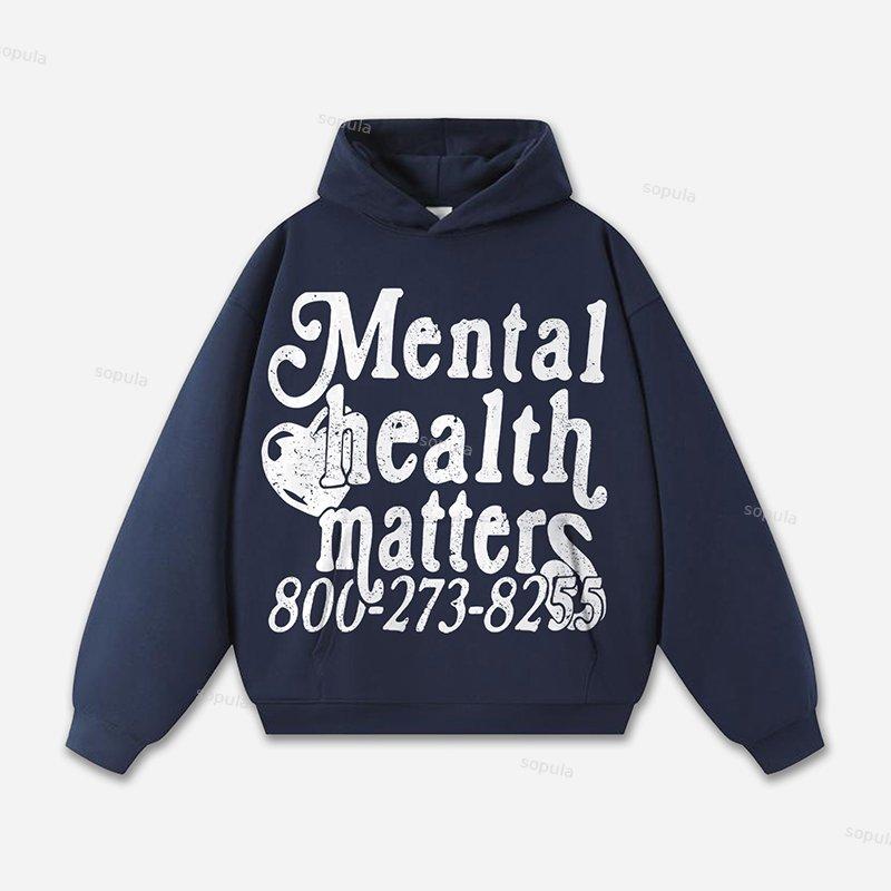 Men's Mental Health Matters Graphic Hoodie Product Image