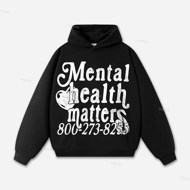 Men's Mental Health Matters Graphic Hoodie Product Image