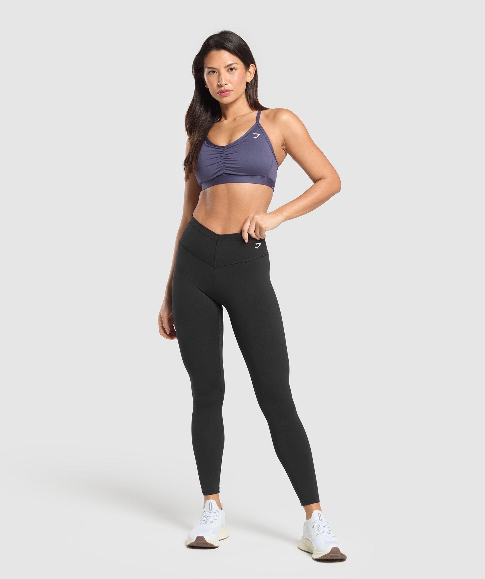 Gymshark Ruched Sports Bra - Weighted Purple Female Product Image