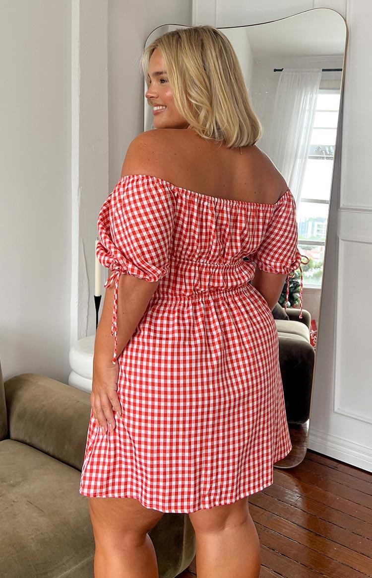 I'm Yours Red Gingham Mini Dress Product Image