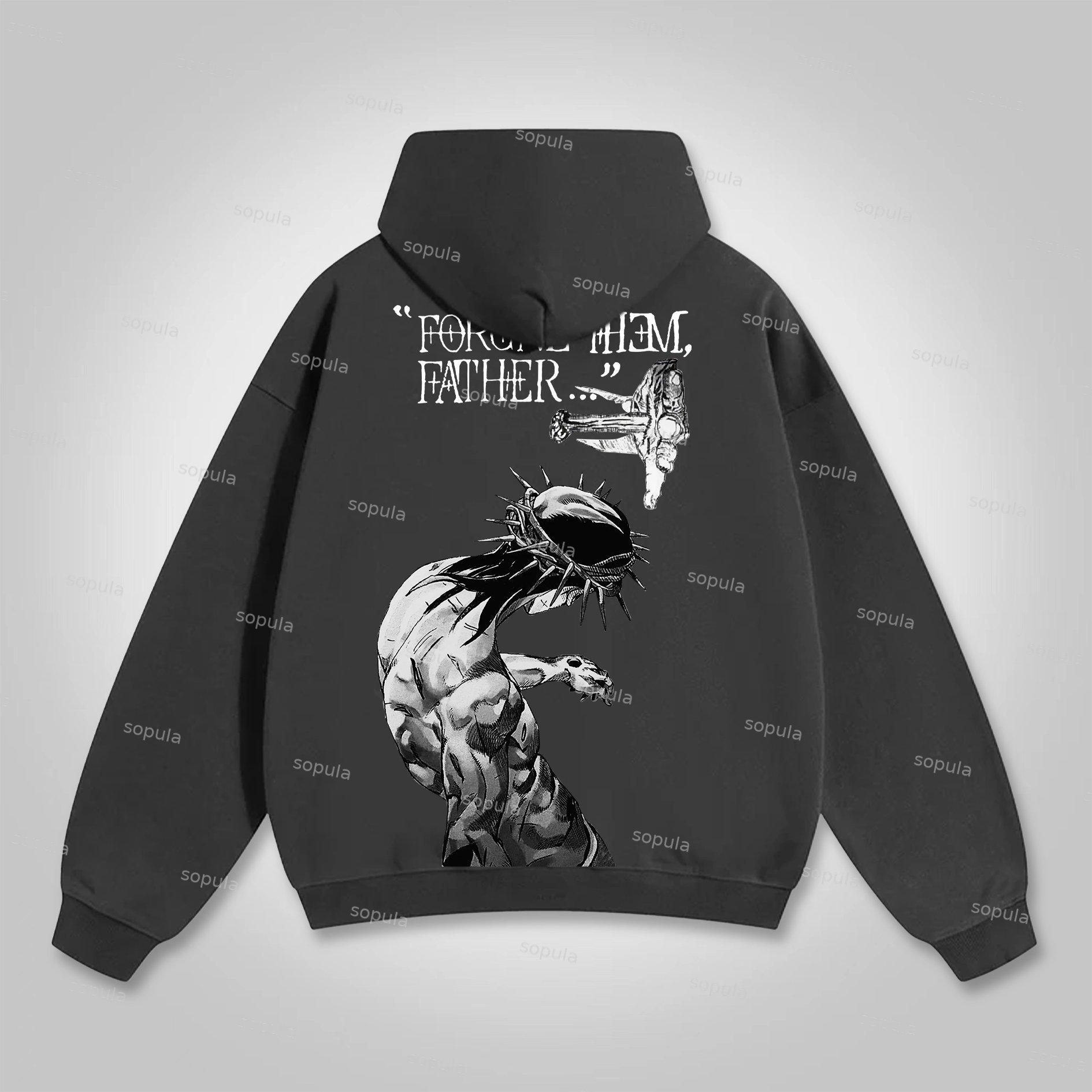 Sopula Forgive Them Father Bible Verses Graphic Pocket Hoodie Product Image